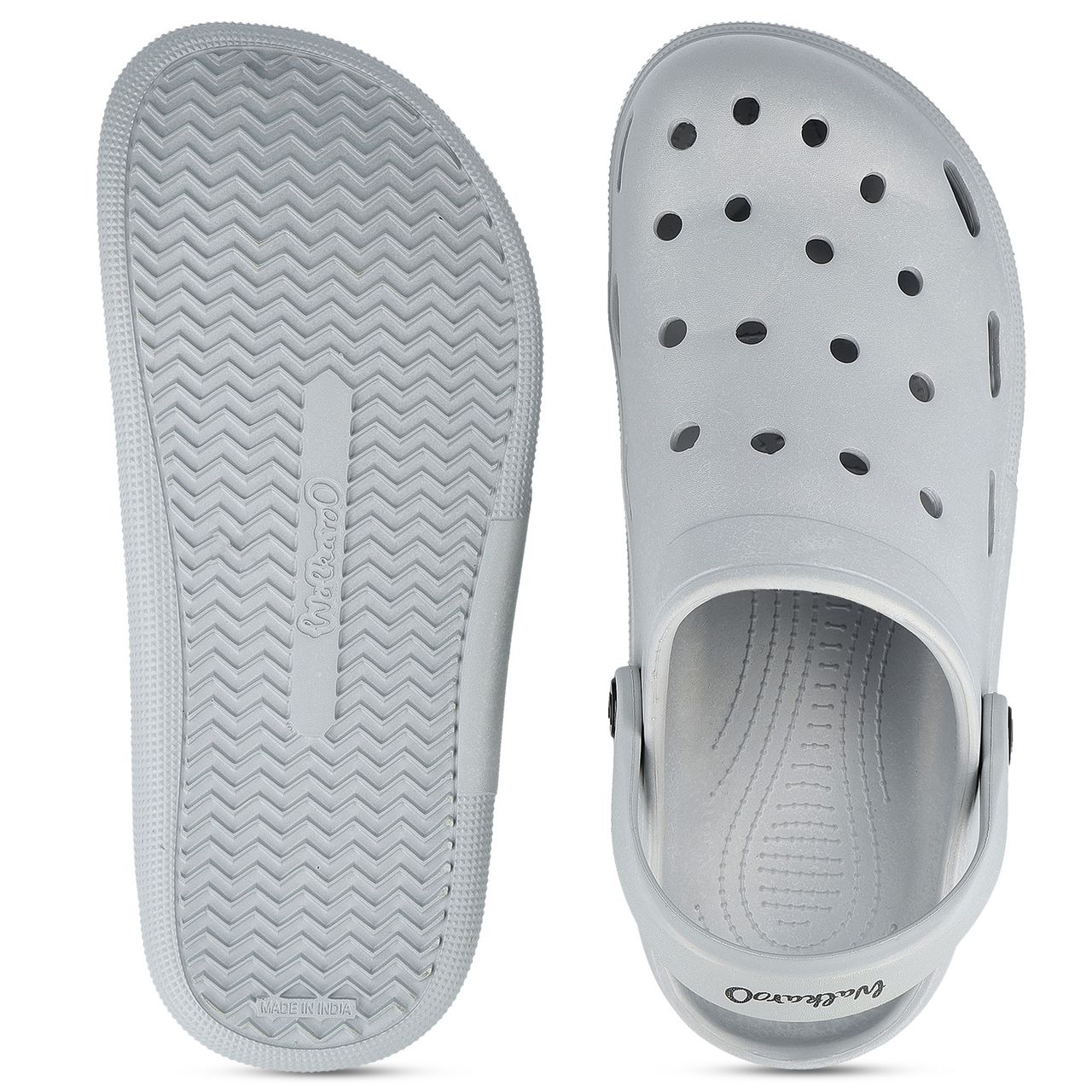 Walkaroo Men's Clogs - WC4843 Light Grey UK10