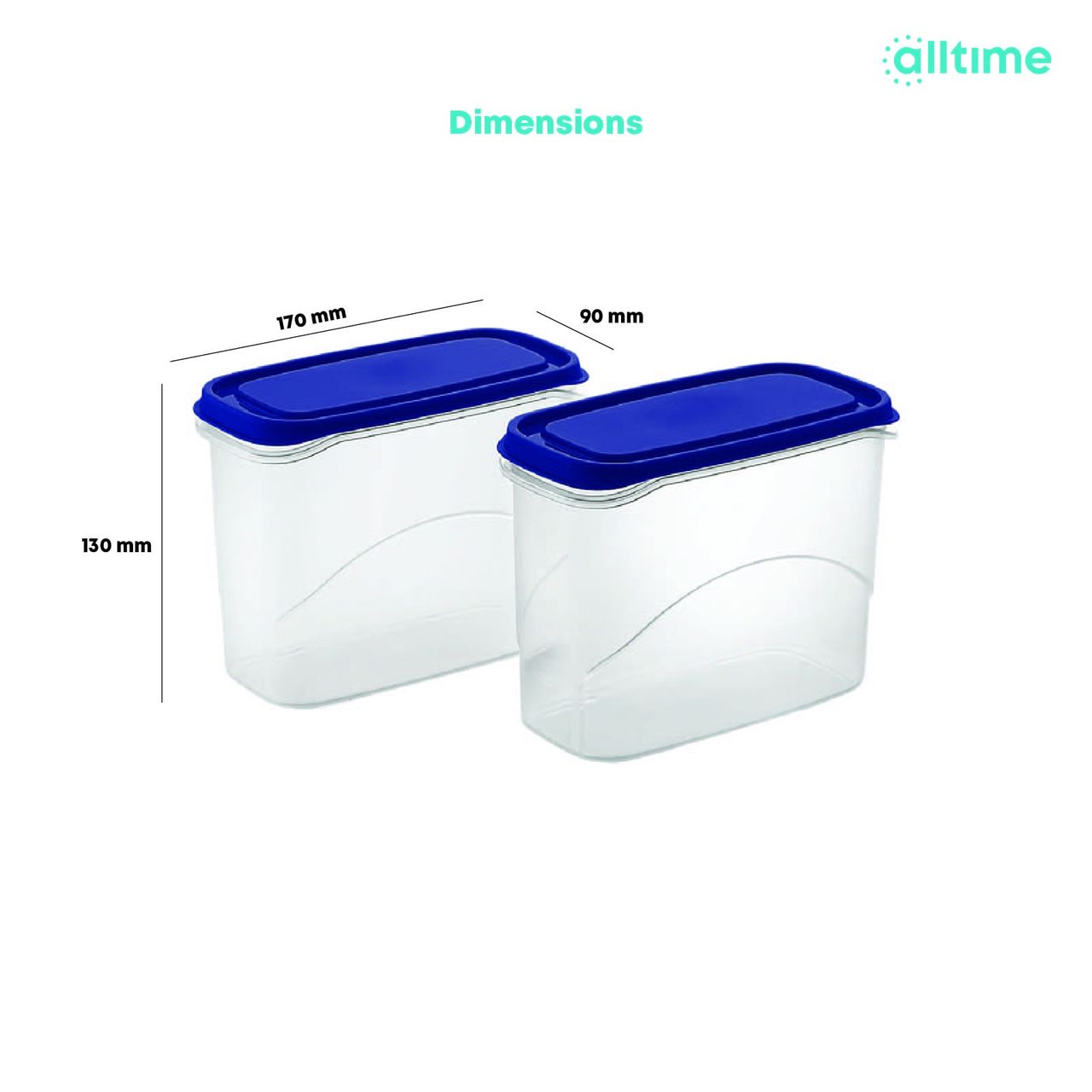 All Time Frostee Storage Contaner1250 Ml (2500 Ml) (2 Pc Set) (Colour May Vary)