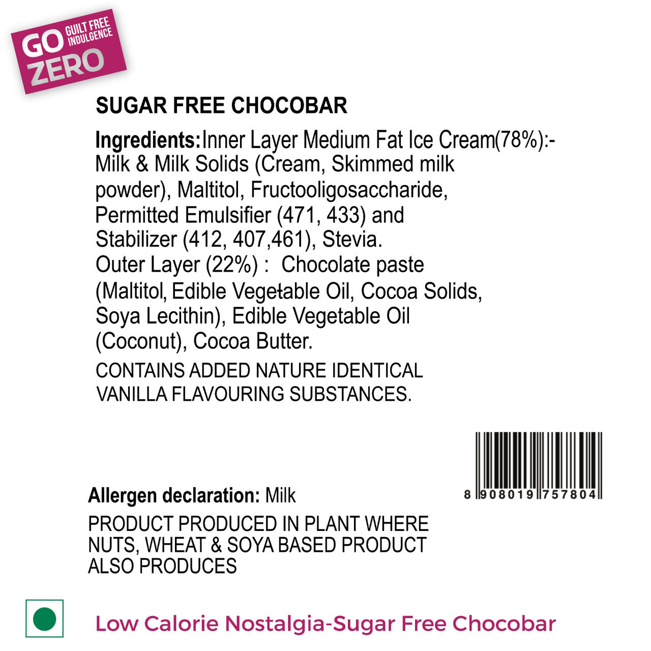 Go Zero - Nostalgia - Classic Chocobar Ice Cream