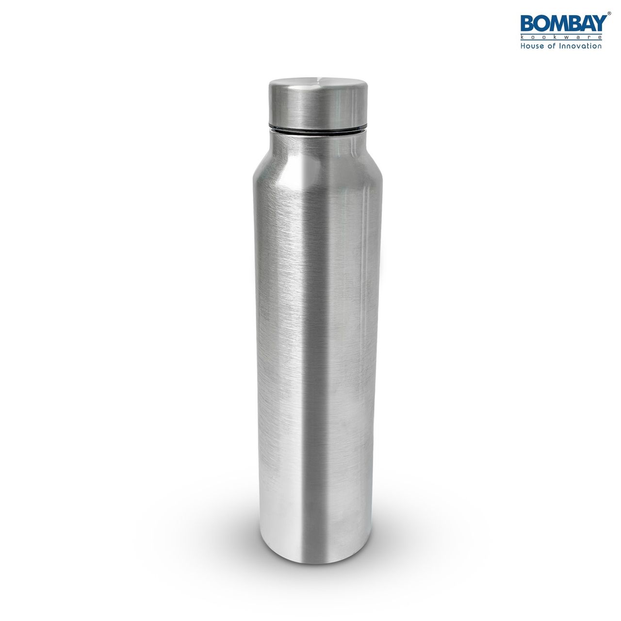 Bombay Kookware Dew Stainless Steel Water Bottle Single Wall | Silver - 1 L