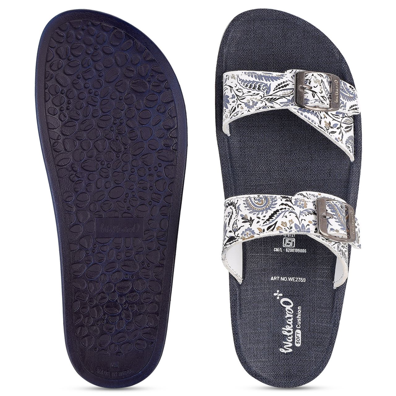 Walkaroo Women's Daily Wear Sandals - WE2359 Moon Blue UK8