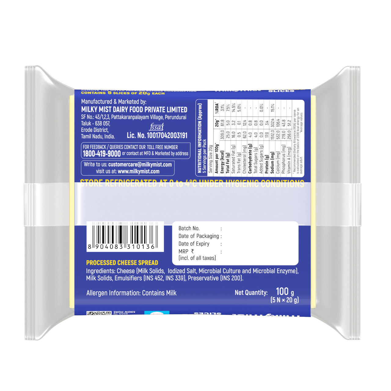 Milky Mist Cheese- Slices