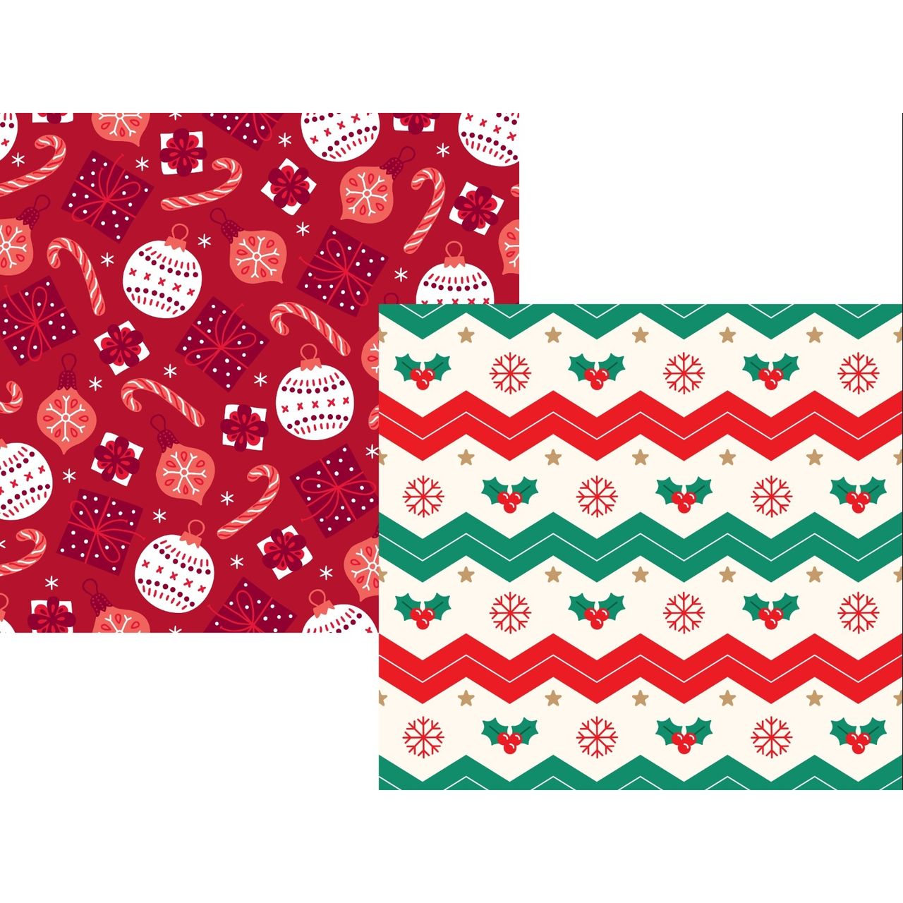 Quace Christmas Red And White Wrapping Paper | Pack Of 2