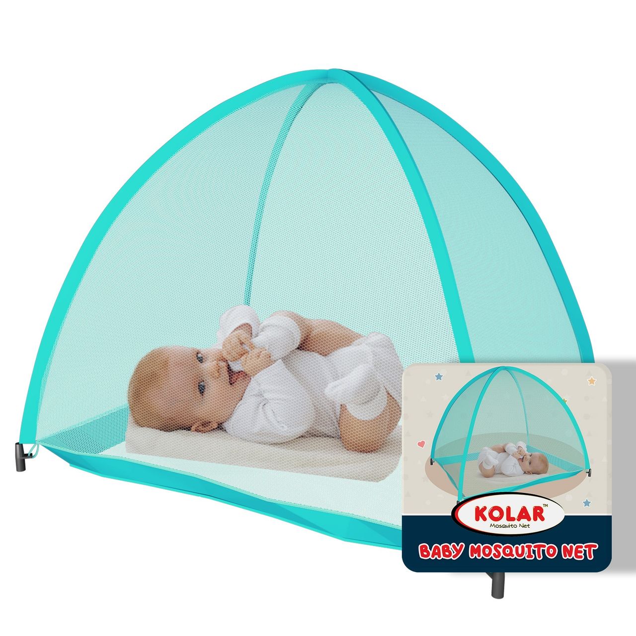 Kolar Mosquito Net For Baby | Green