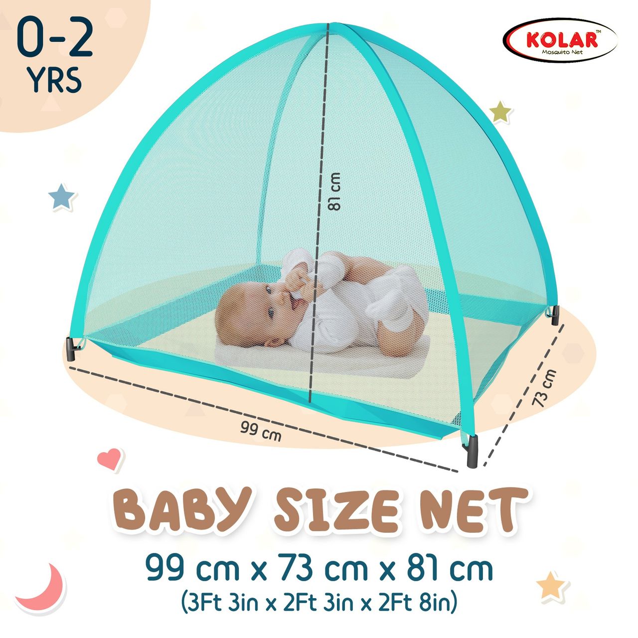 Kolar Mosquito Net For Baby | Green