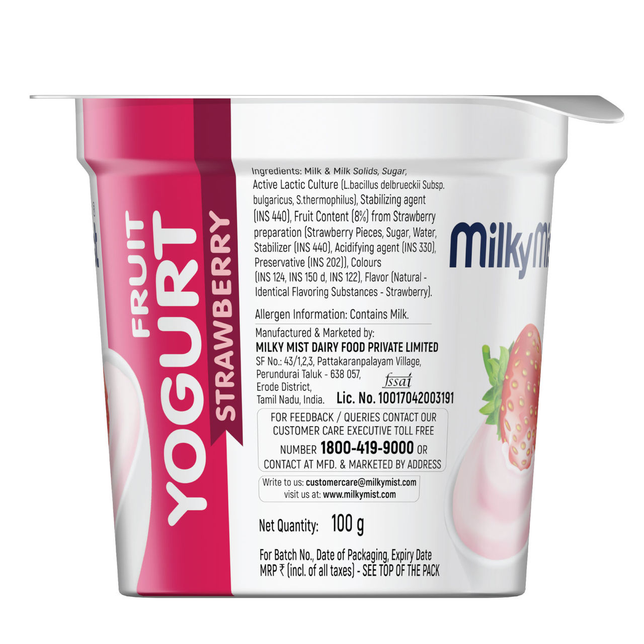 Milky Mist Fruit Yogurt Strawberry 100 ml Combo