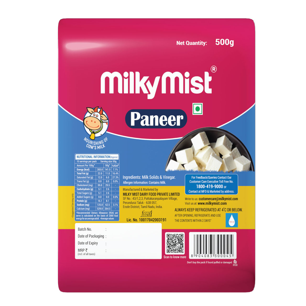 Milky Mist Paneer 500 g Combo