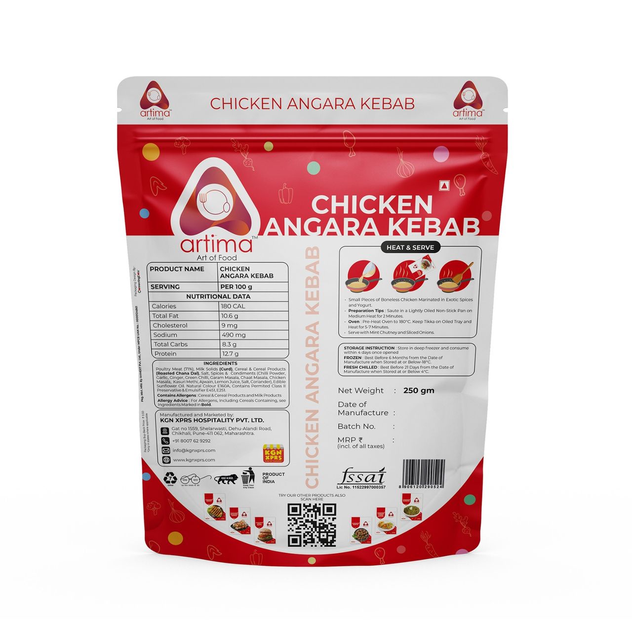 Artima Chicken Angara Tikka