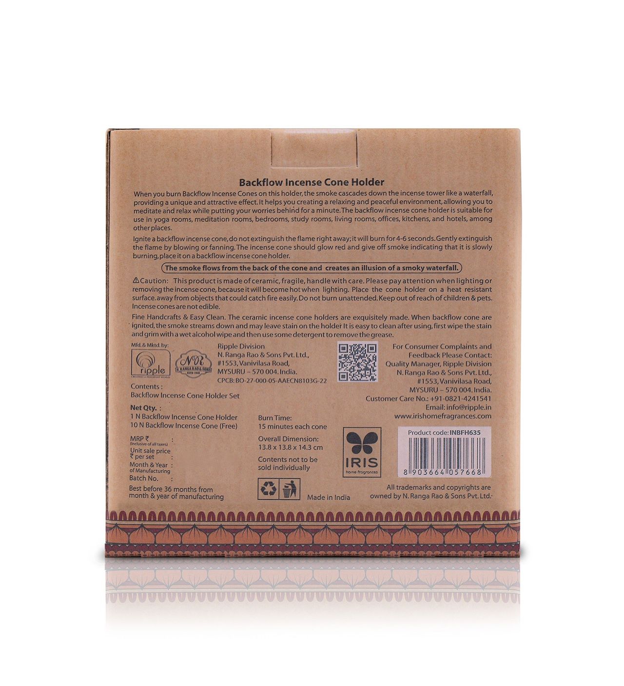 Iris Amogha Backflow Incense Cone Holder | Waterfall