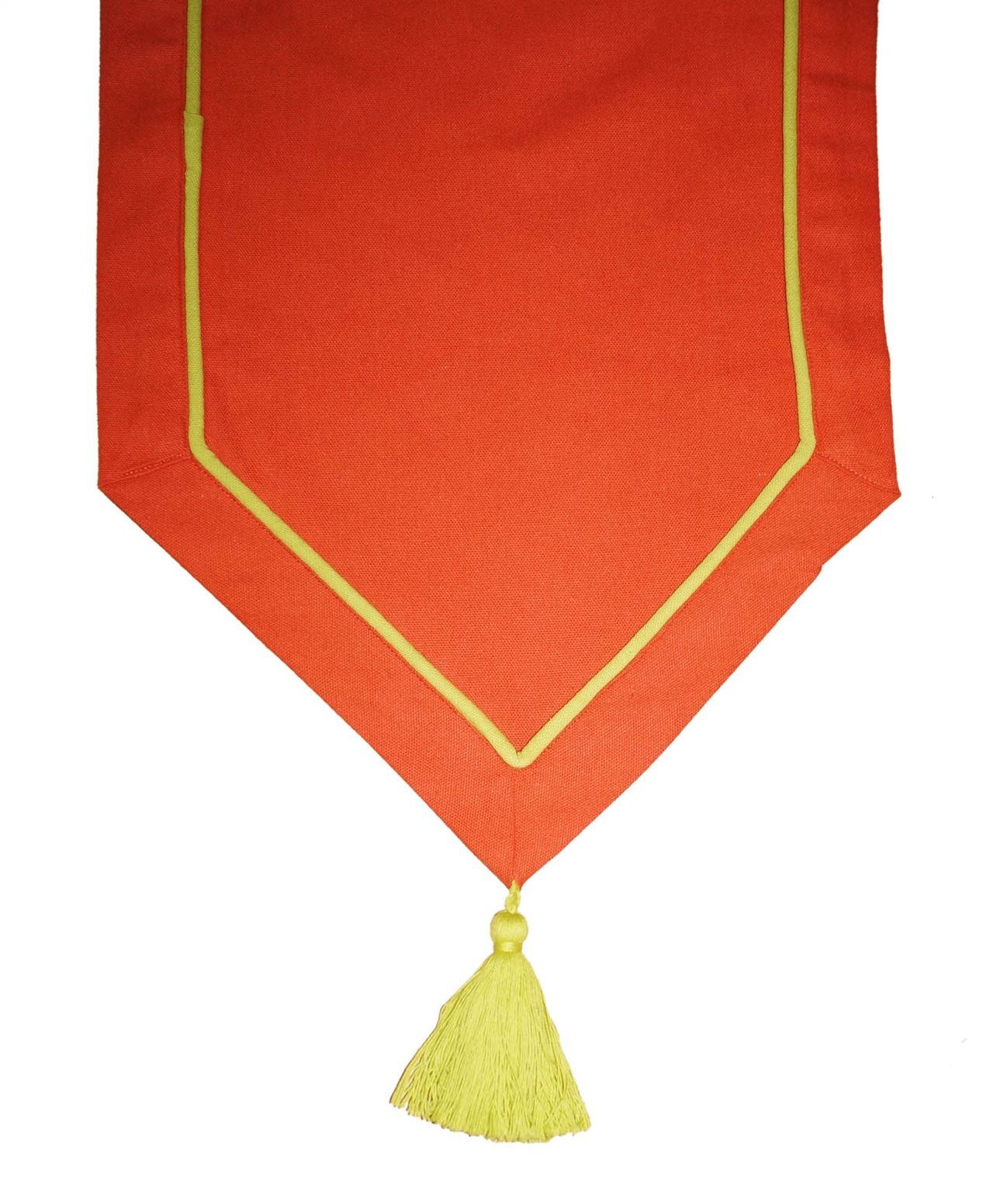 Lushomes Table Runner - Orange and Grey Contrasting Cord | 30 x 180 cm