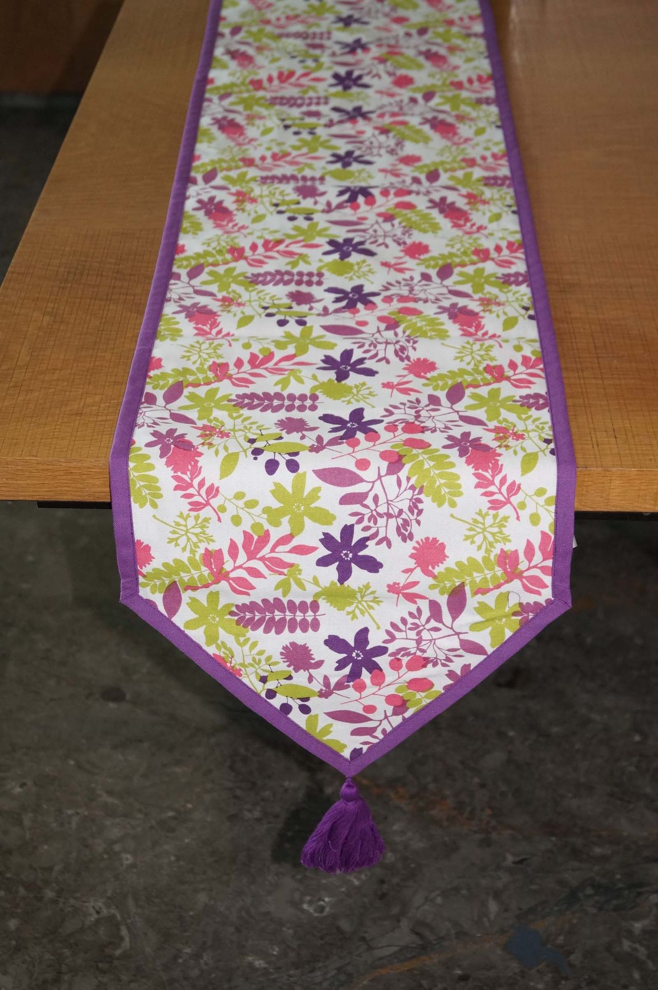 Lushomes Dining Table Set - Purple Rain Printed | 12 Seater | 72 x 120 inch | 12 x 132 inch | Napkins 17 x 17 inch