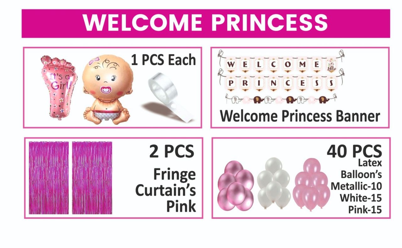Let's Vybe Welcome Princess Decoration Kit - Assorted