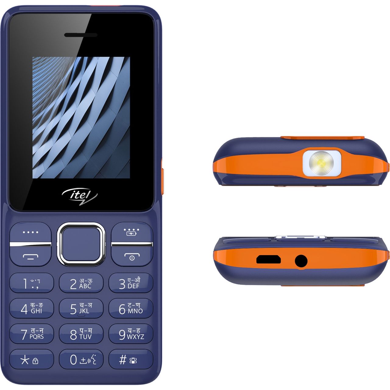 itel Power 120 Keypad Mobile | 2 "Display | 2500mAh Battery | Kingvoice | Deep Blue