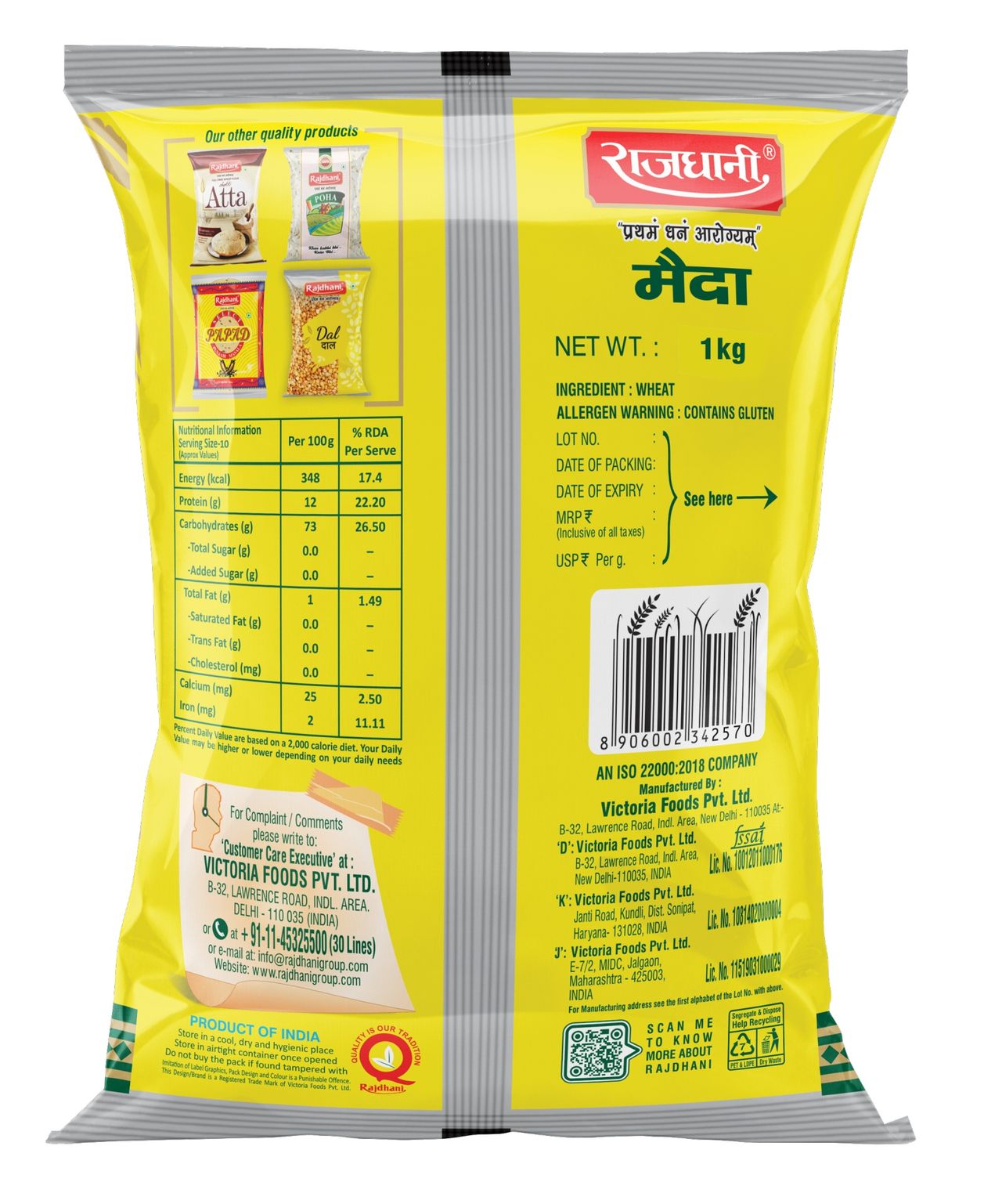 Rajdhani Select Maida 1 kg Combo