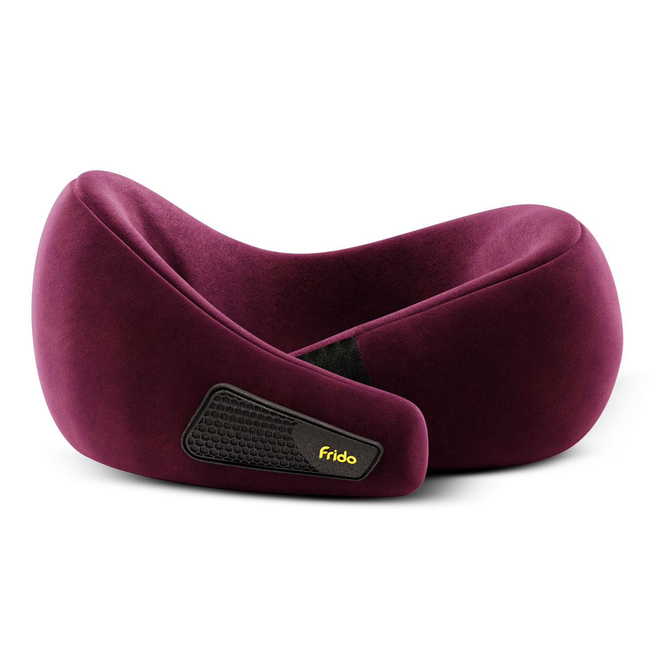 Frido Unisex Solid Memory Foam Neck Pillow | Wine - Free Size