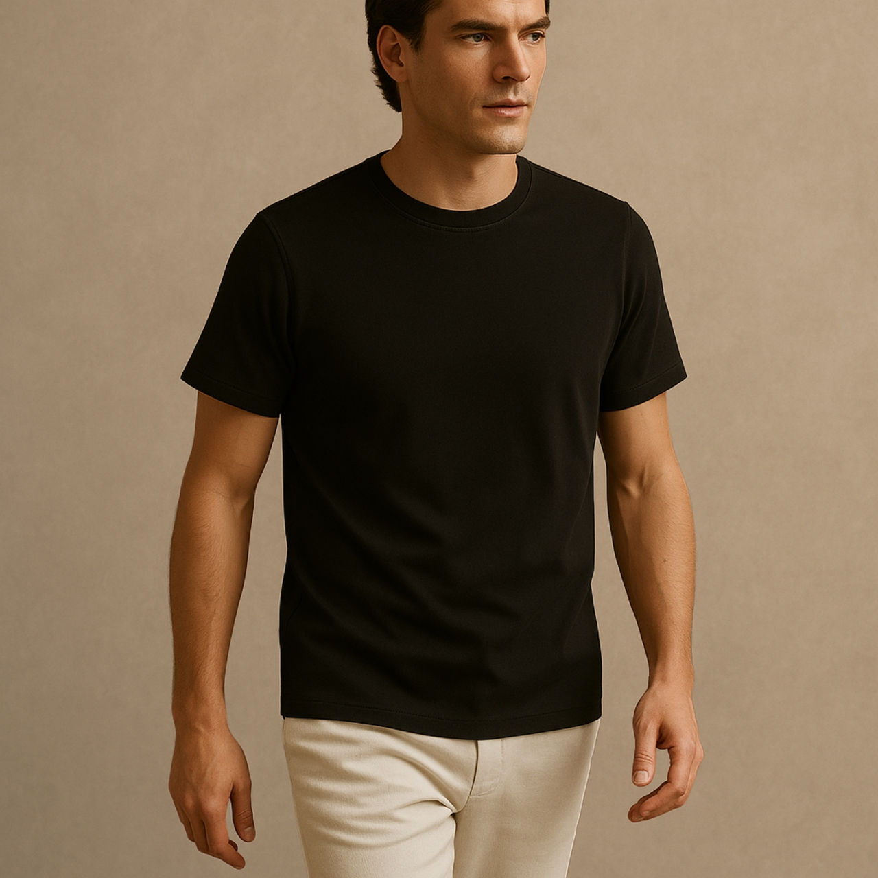 EQL Unisex Select Cotton Lycra T-Shirt | Black - XL