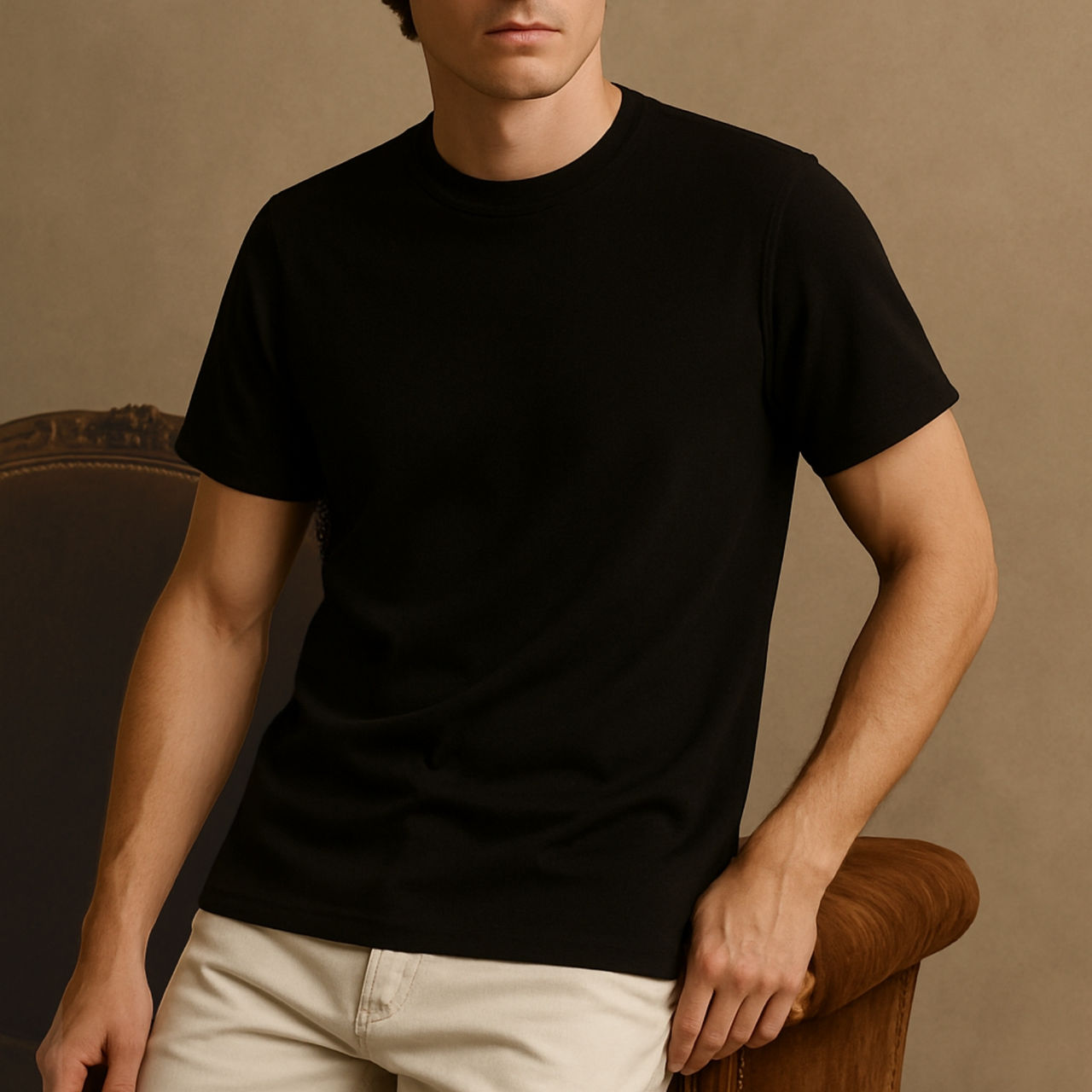 EQL Unisex Select Cotton Lycra T-Shirt | Black - XL