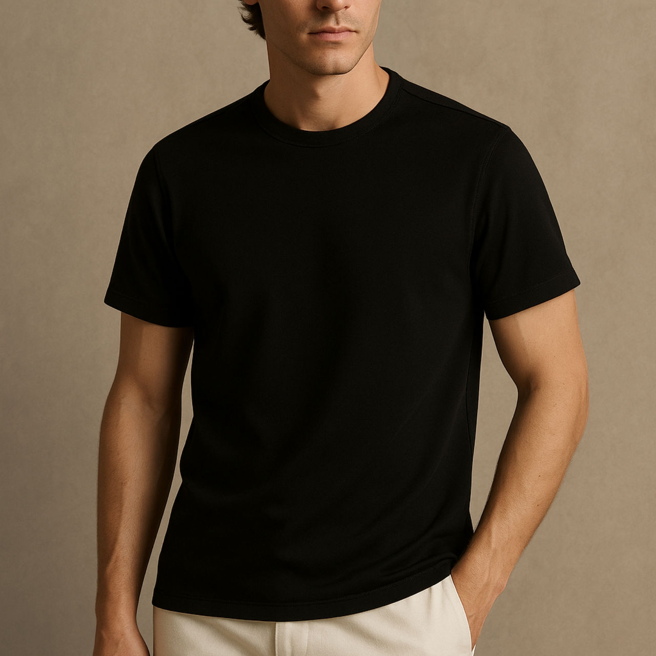 EQL Unisex Select Cotton Lycra T-Shirt | Black - XL