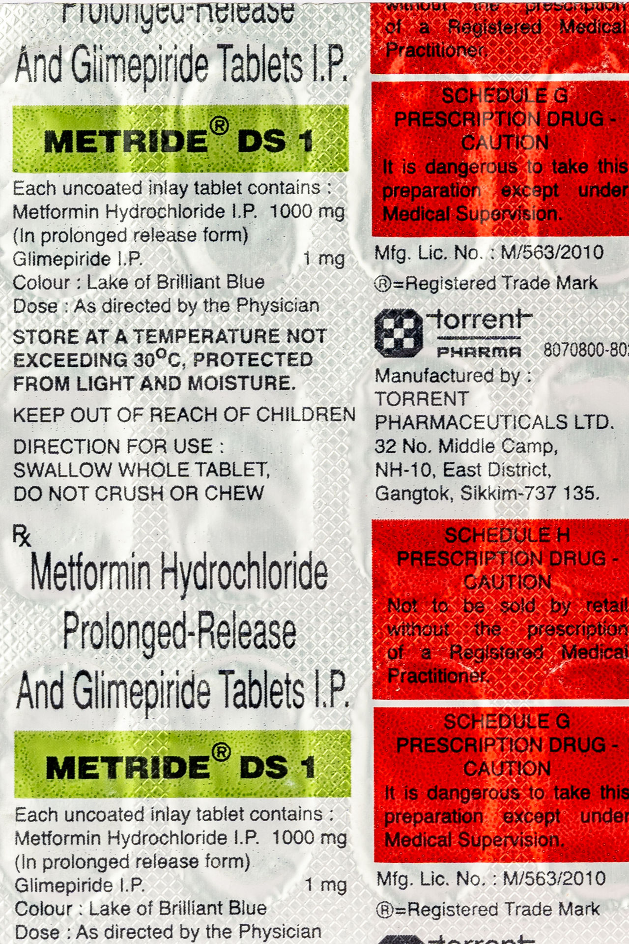Metride DS 1 Tablets PR