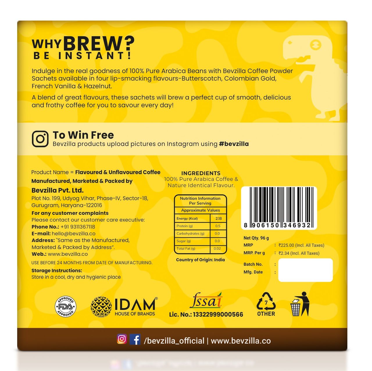 Bevzilla Assorted Instant Coffee Powder