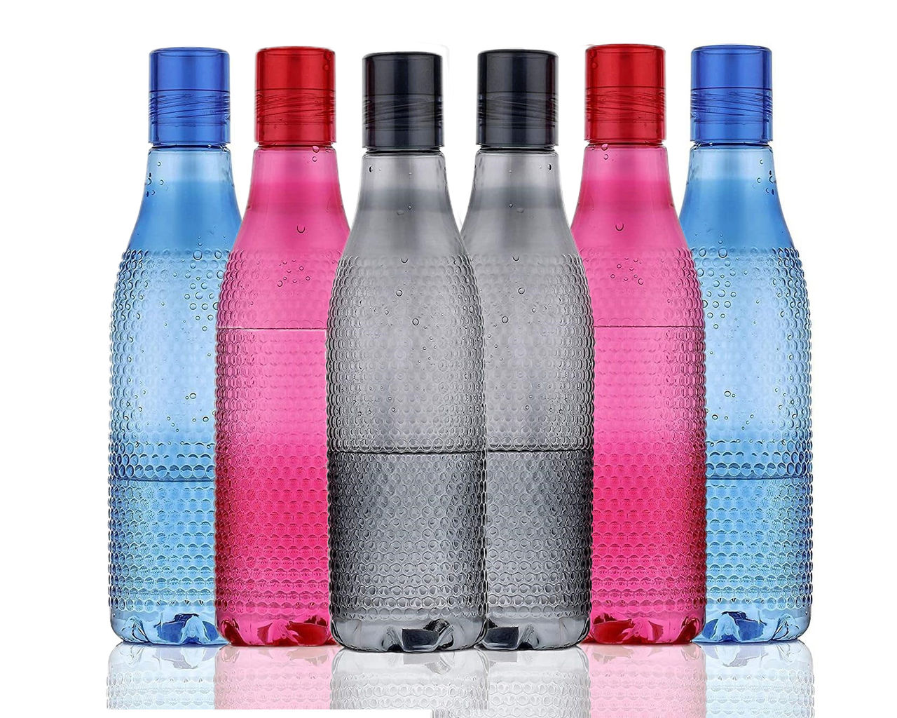 2Mech Plastic Stylish Bubble Design Water Bottle | Multicolour - 1 L