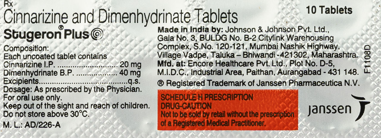 Stugeron Plus Tablets