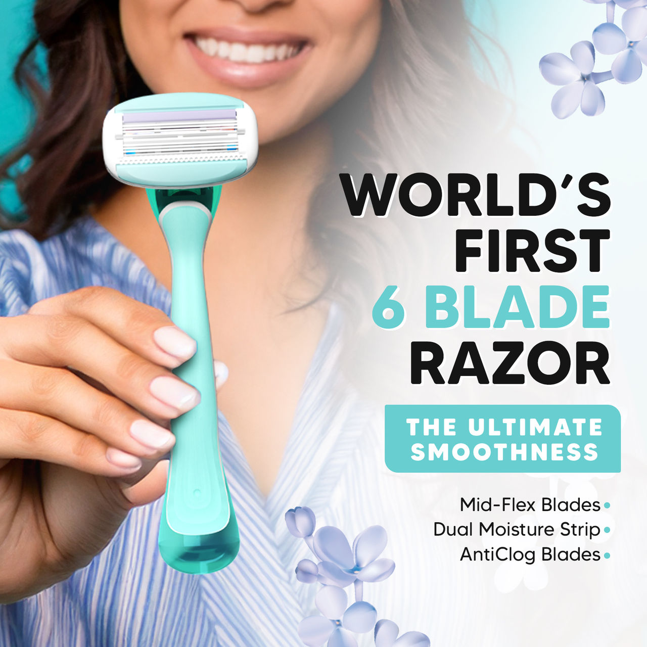 Letsshave Evior 6 Shaving Razor Blades| World'S First 6 Blade Razor For Women
