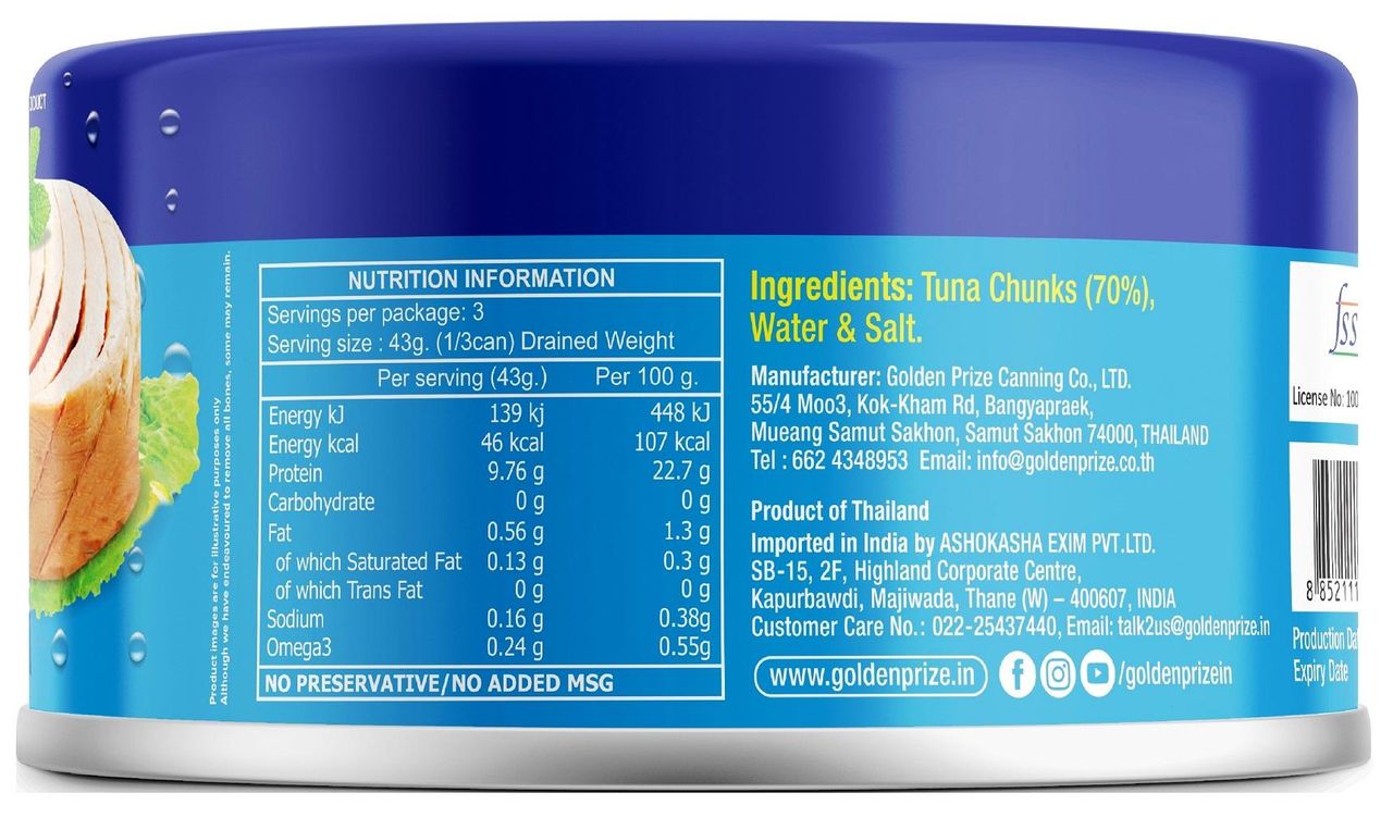 Golden Prize Tuna Chunks In Springwater
