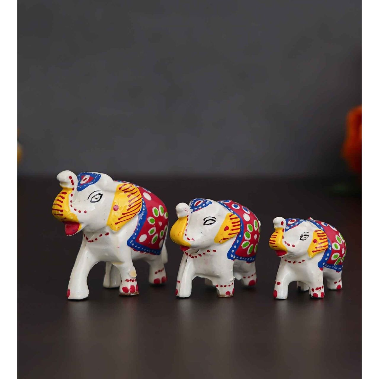 Casacraft by Pepperfry Elephant Figurines | Set of 3