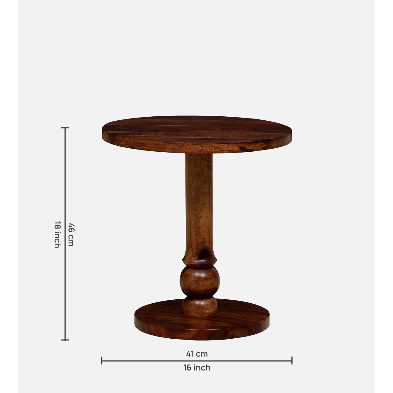 Woodsworth From Pepperfry Harper Sheesham Wood End Table in Provincial Teak Finish