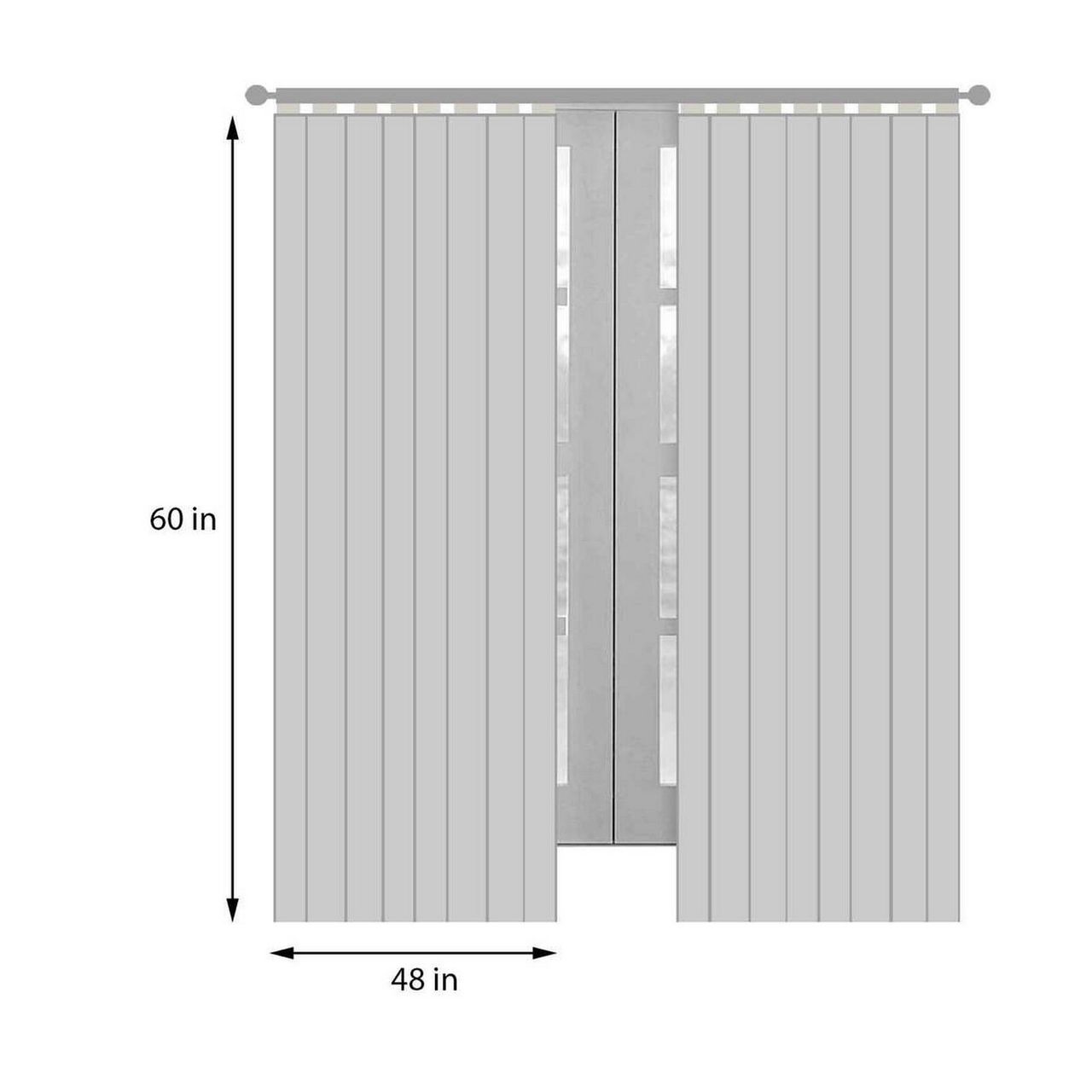 Casacraft by Pepperfry Window Curtains 5 feet | Set of 2 | Blue