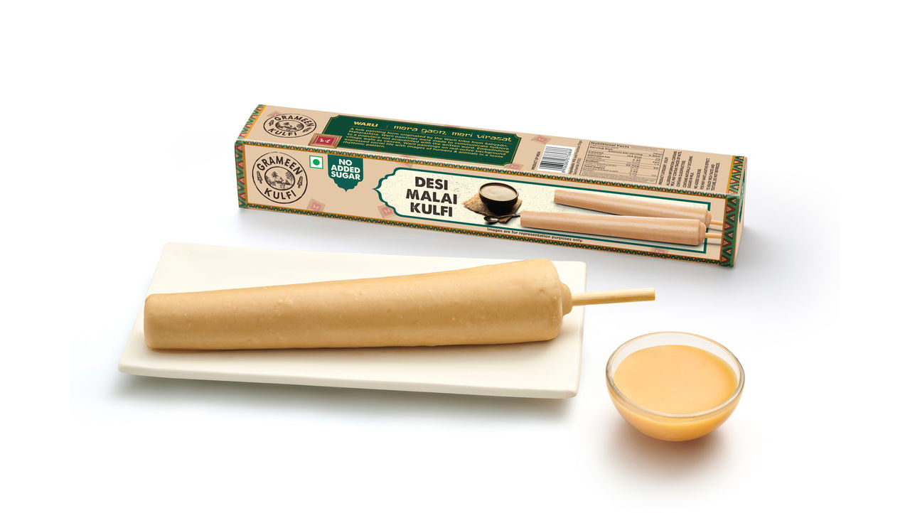 Grameen No Added Sugar Desi Malai Kulfi Ice Cream Stick