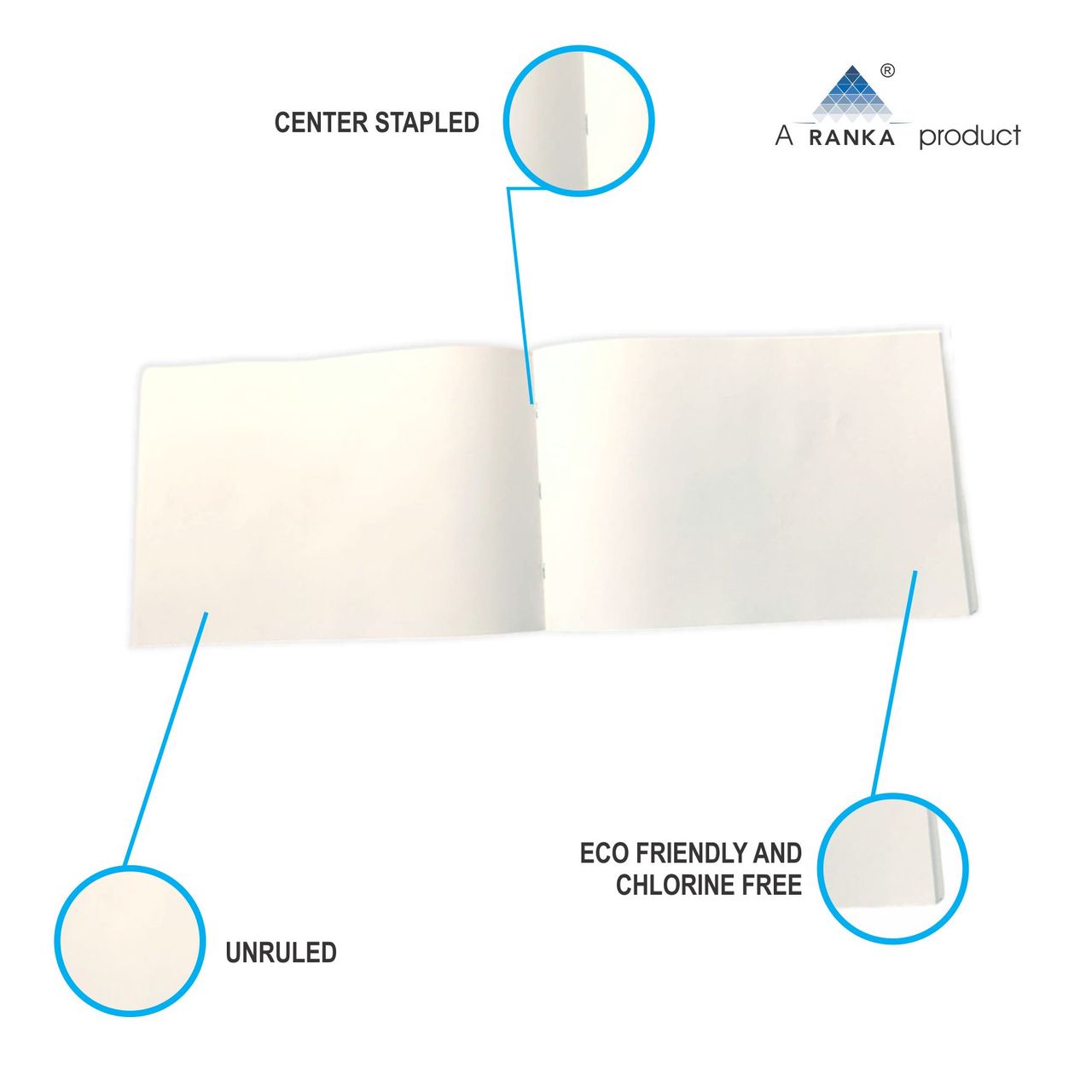 Ranka Supremo Drawing Book A4 Unruled, 36 Pages, 100 Gsm Paper