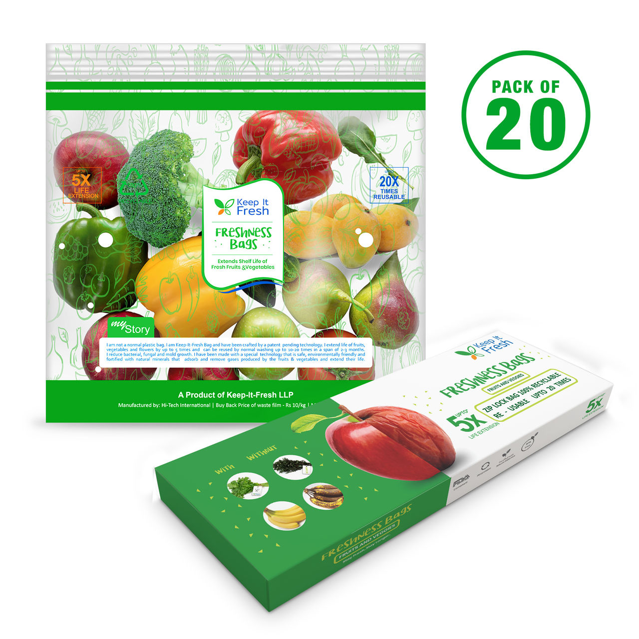 Keep It Fresh Zip Lock Freshness Bags