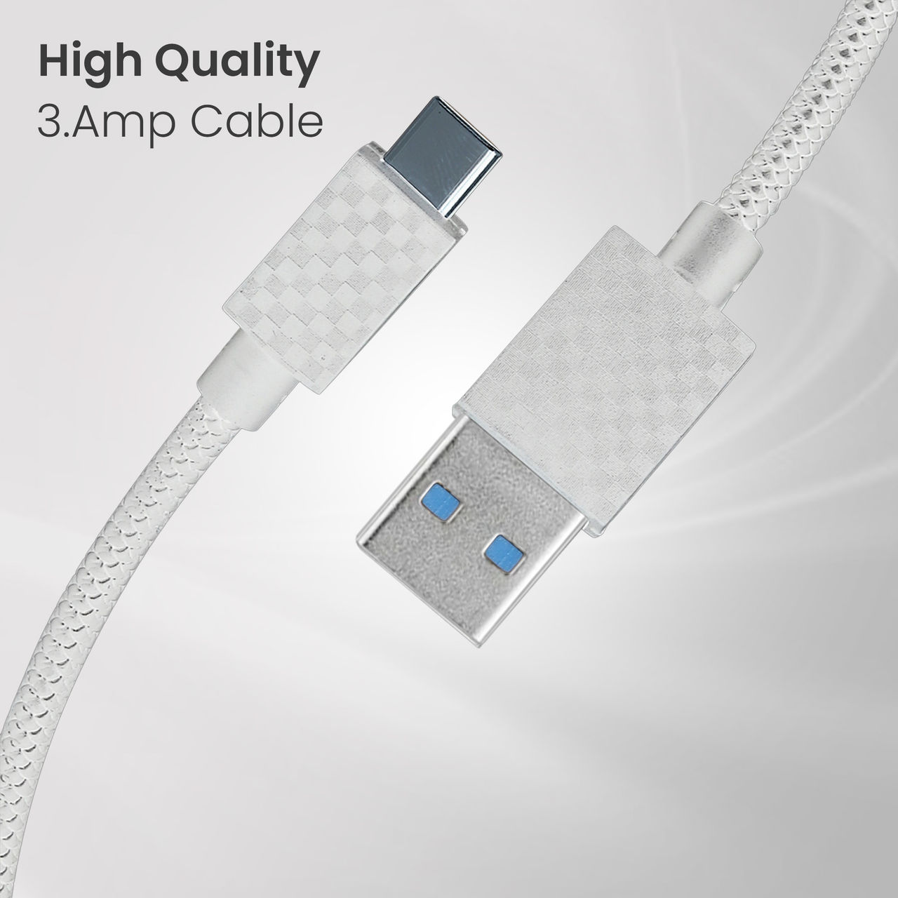 Cellecor Y02 C-Type USB Data Cable Tangle Free With 3A Fast Charging Speed - 1 pc