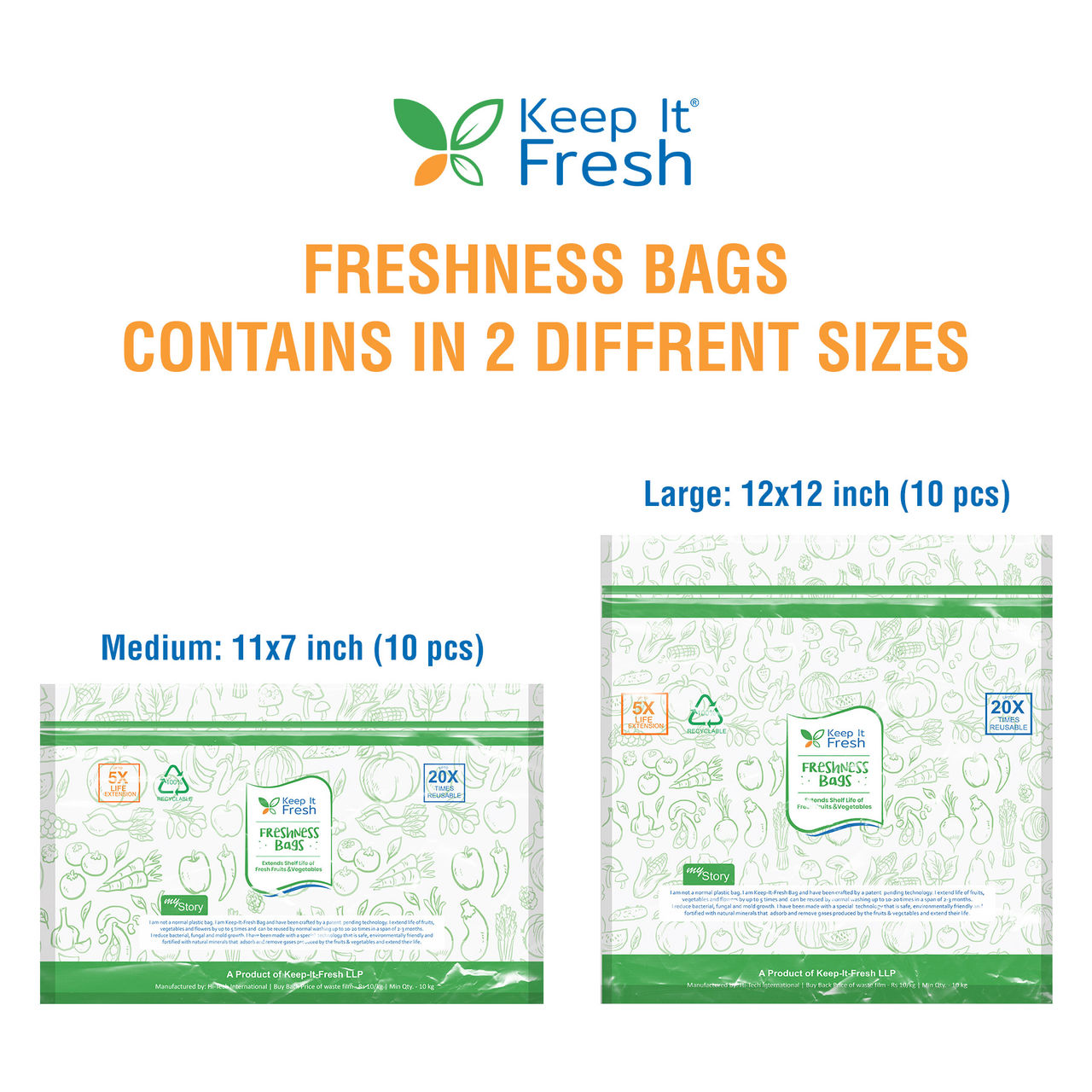 Keep It Fresh Zip Lock Freshness Bags