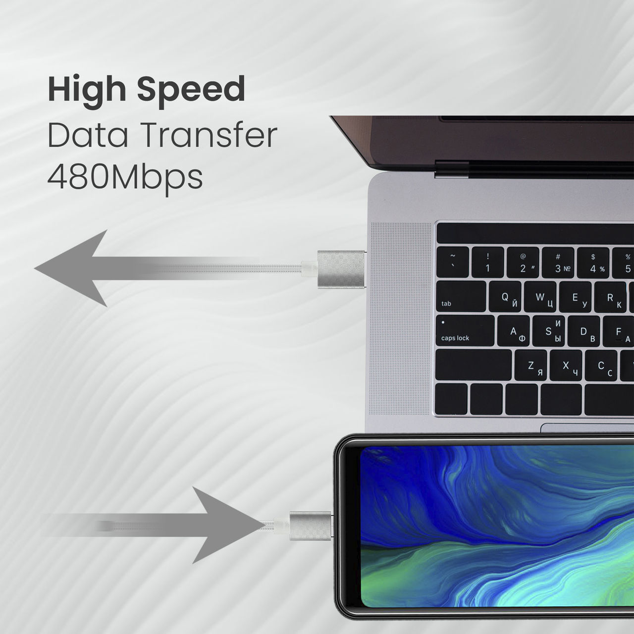 Cellecor Y02 C-Type USB Data Cable Tangle Free With 3A Fast Charging Speed - 1 pc