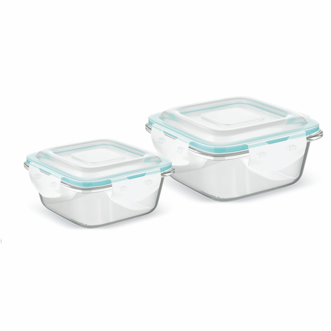 SignoraWare Lock N Store Borosilicate Square Container | Set of 2 | 520ml + 320ml