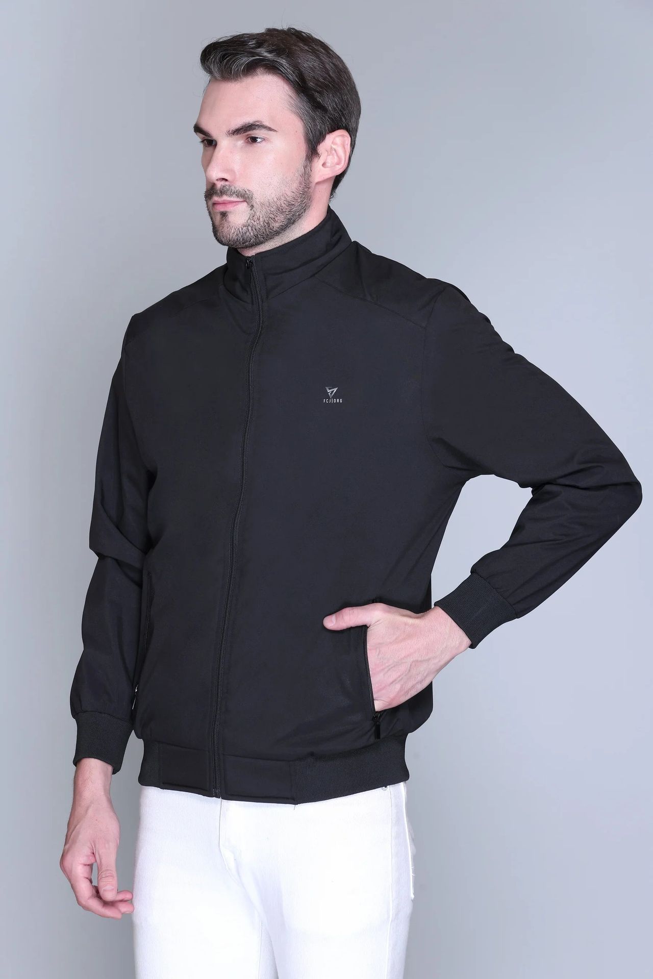 Fort Collins Men's Windbreaker Jacket | Black - L