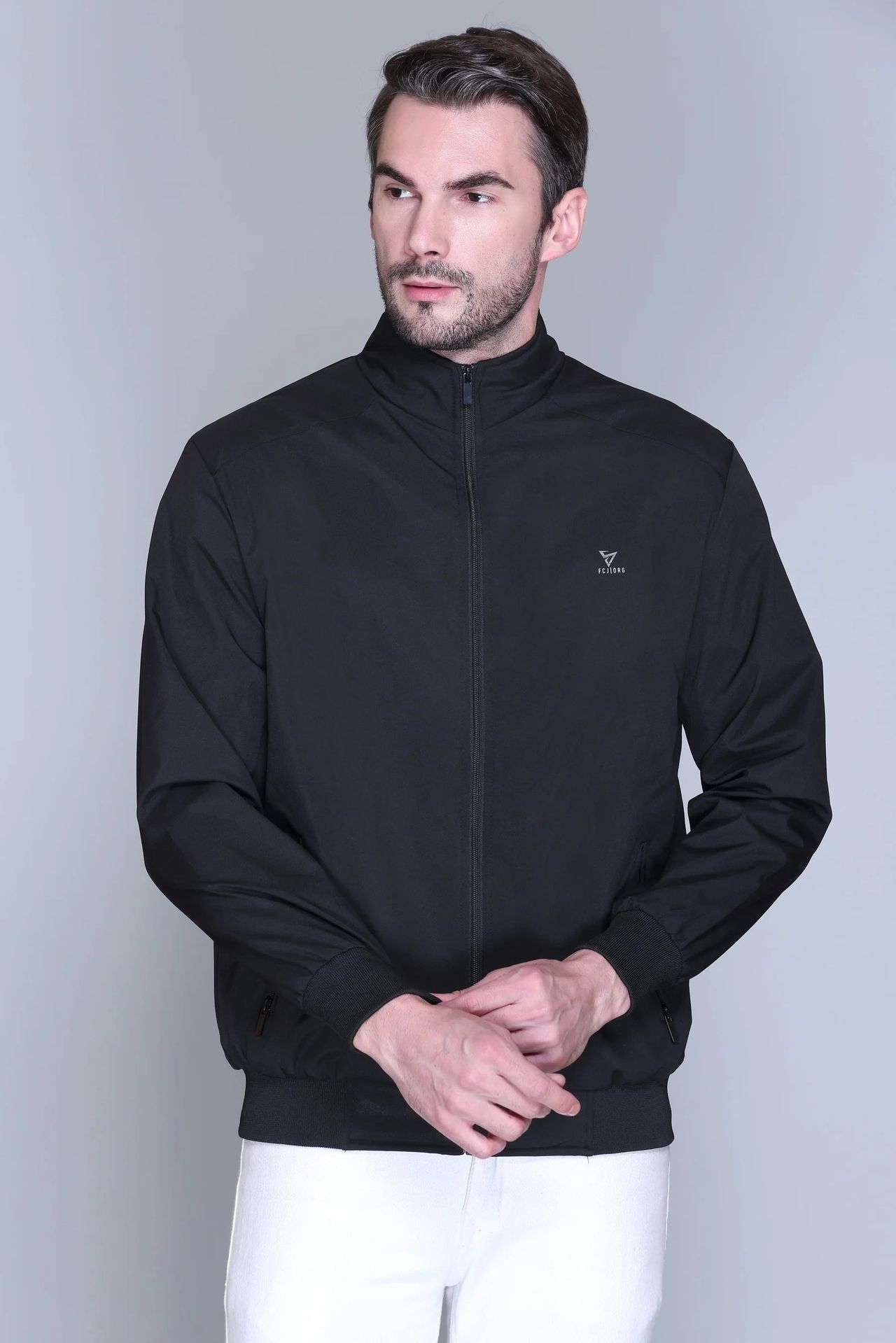 Fort Collins Men's Windbreaker Jacket | Black - L