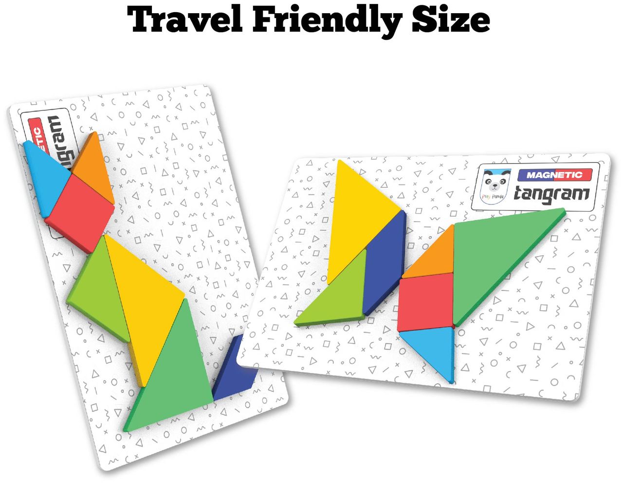 Play Panda Magnetic Tangram Puzzle Animals Solve 50 Puzzles using Magnetic Shapes - Magnetic Shapes