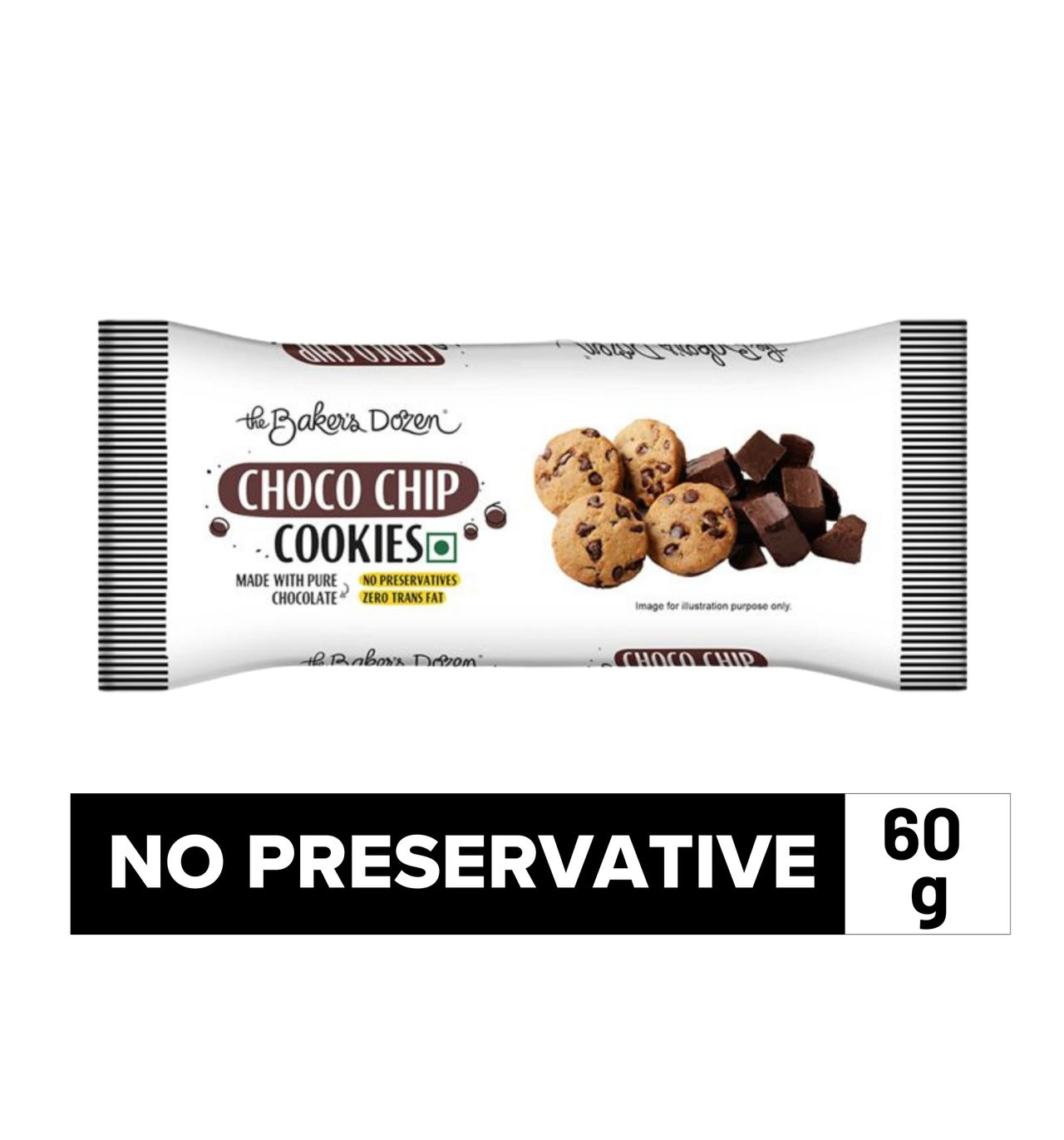 The Baker'S Dozen Banana Bread 100% Wholewheat (150g) & The Baker'S Dozen Chocochip Cookies With 19% Chocochips (1pc) Combo