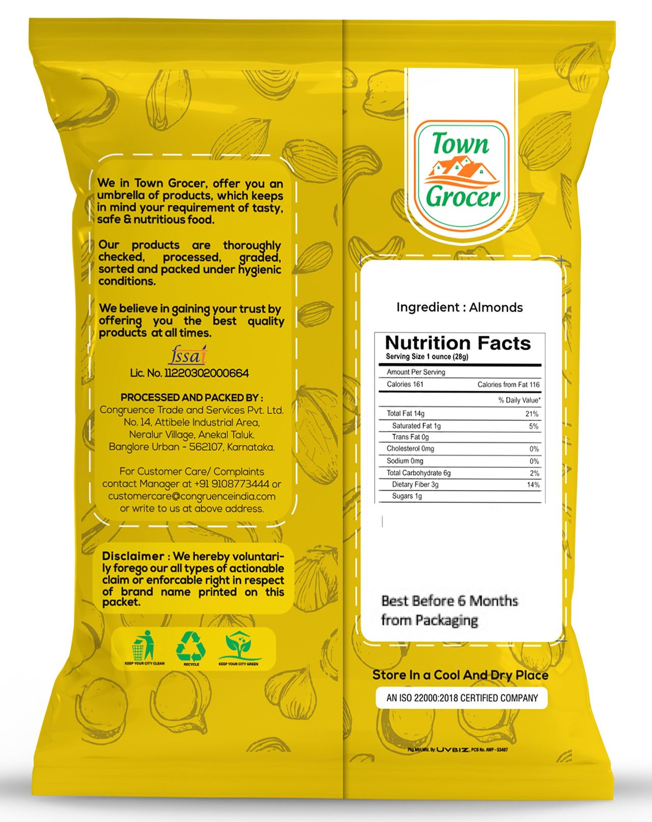 Town Grocer Independent Almonds (Value Pack)