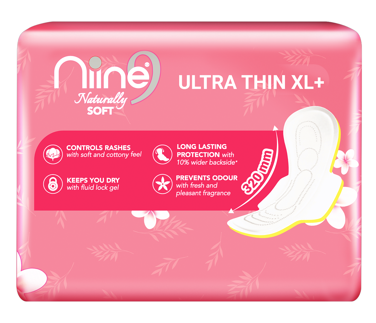 Niine Naturally Soft Ultra Thin XL+ Sanitary Pads