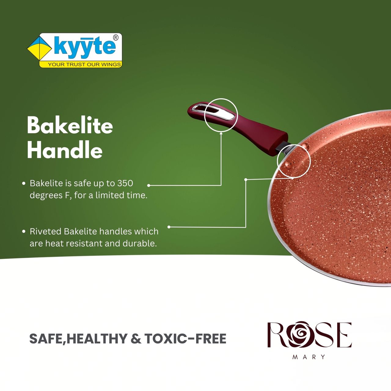 Kyyte Granite Vibromac Non Stick Ib Dosa Tawa 28 Cm