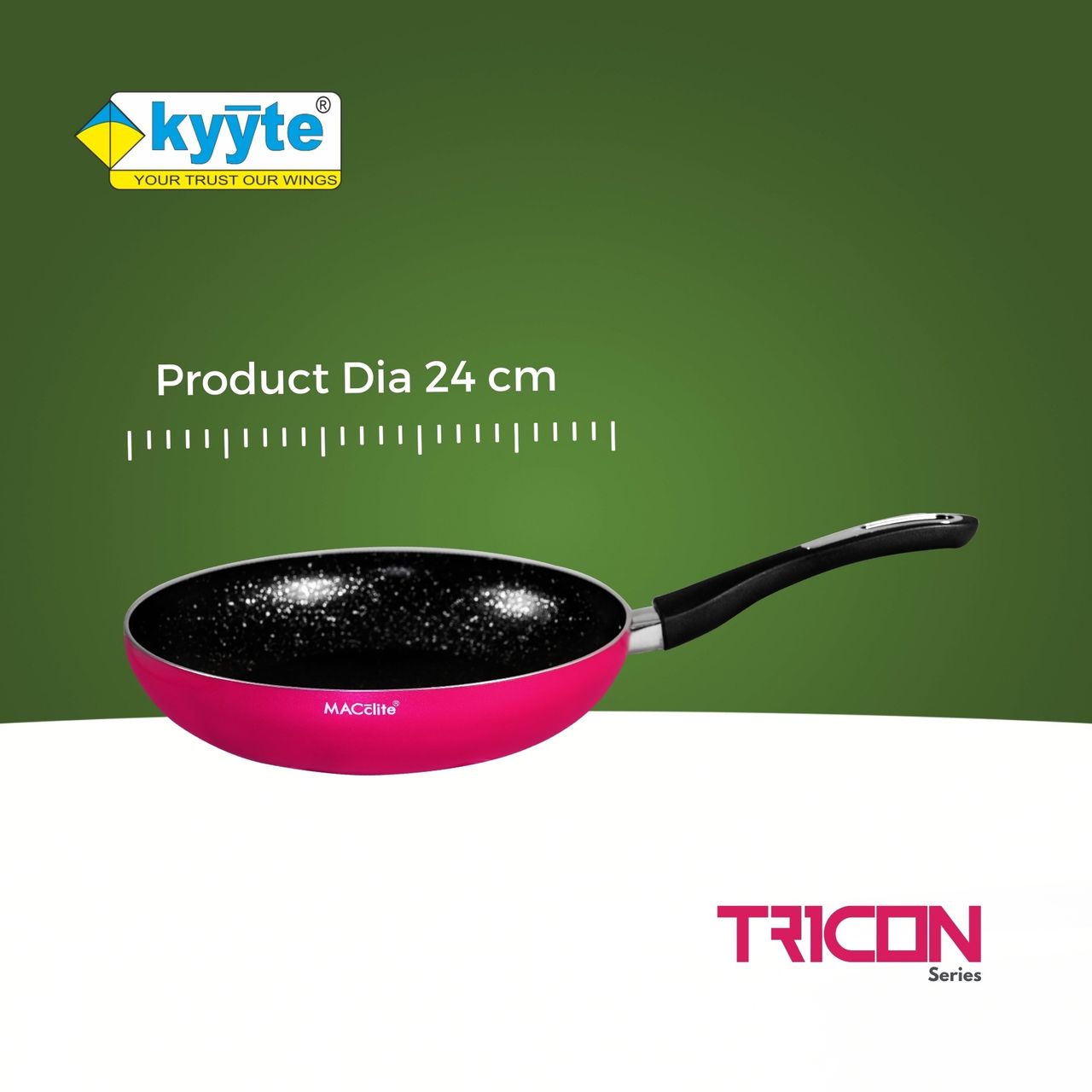 Kyyte Tricon Non Stick Ib Frying Pan 24 Cm