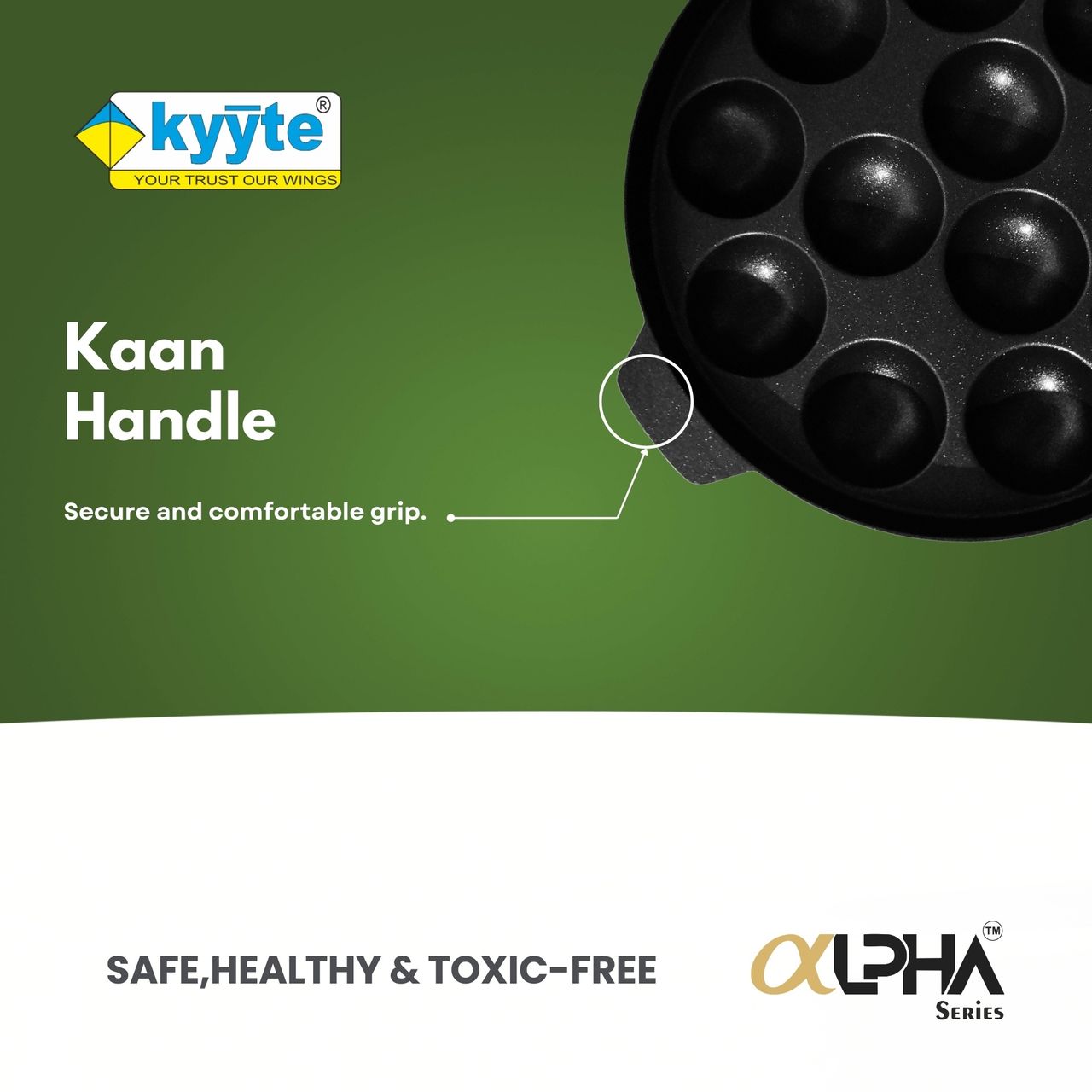 Kyyte Alpha Non Stick Appe Pan With Kaan