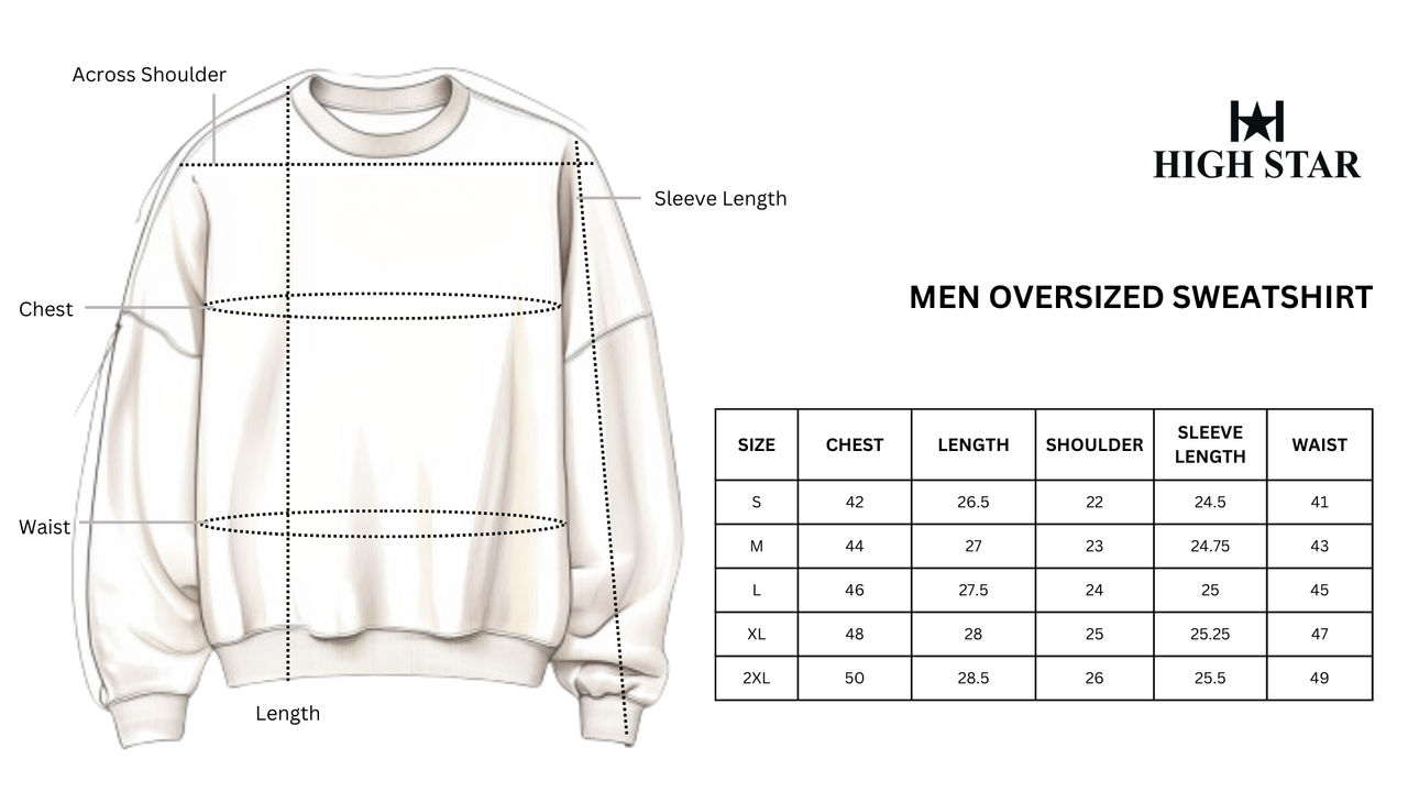 High Star Men's Printed Sweatshirt | Black - XL