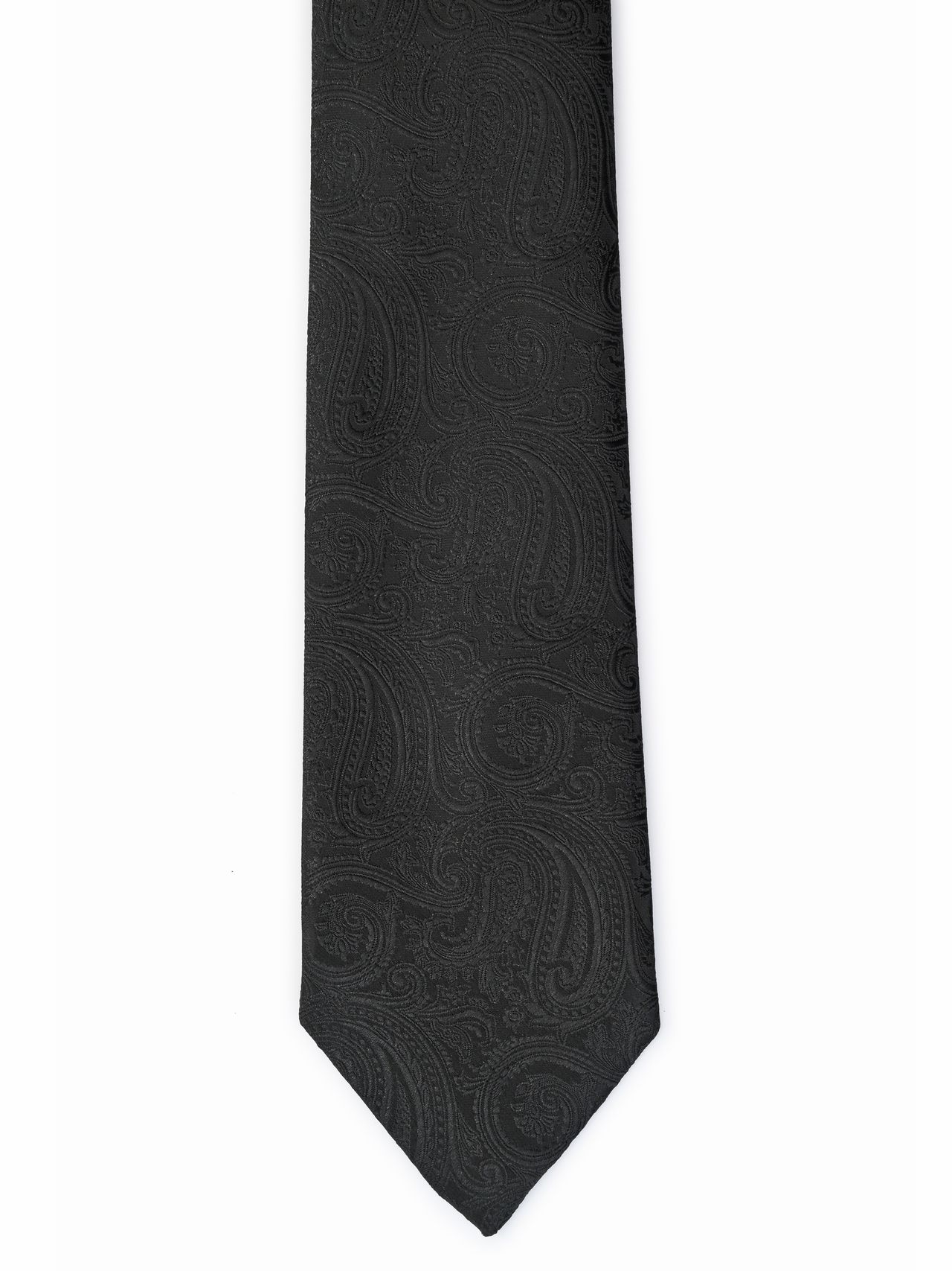 Calvadoss Woven Design Broad Tie | CALT-2238 | Black