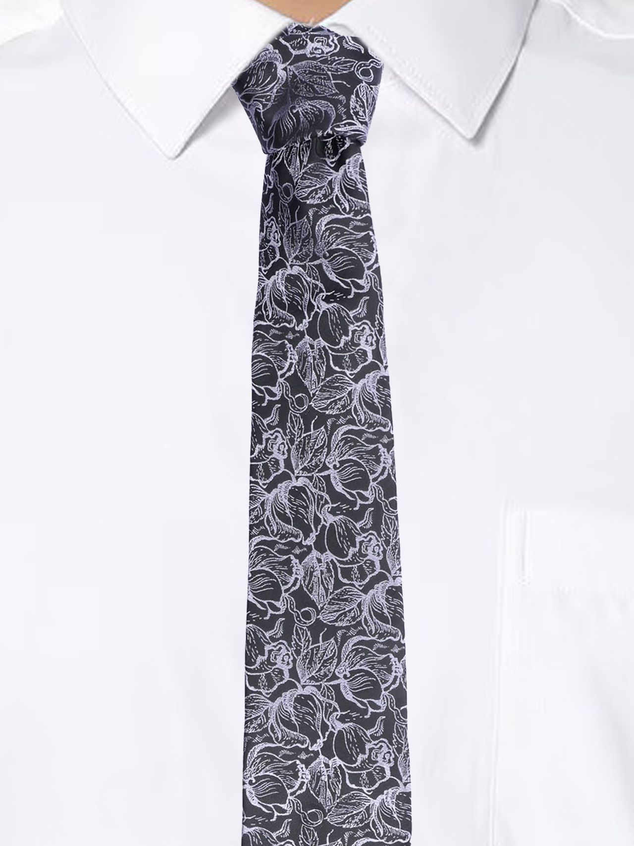 Calvadoss Woven Design Broad Tie | CALT-2349 | Black